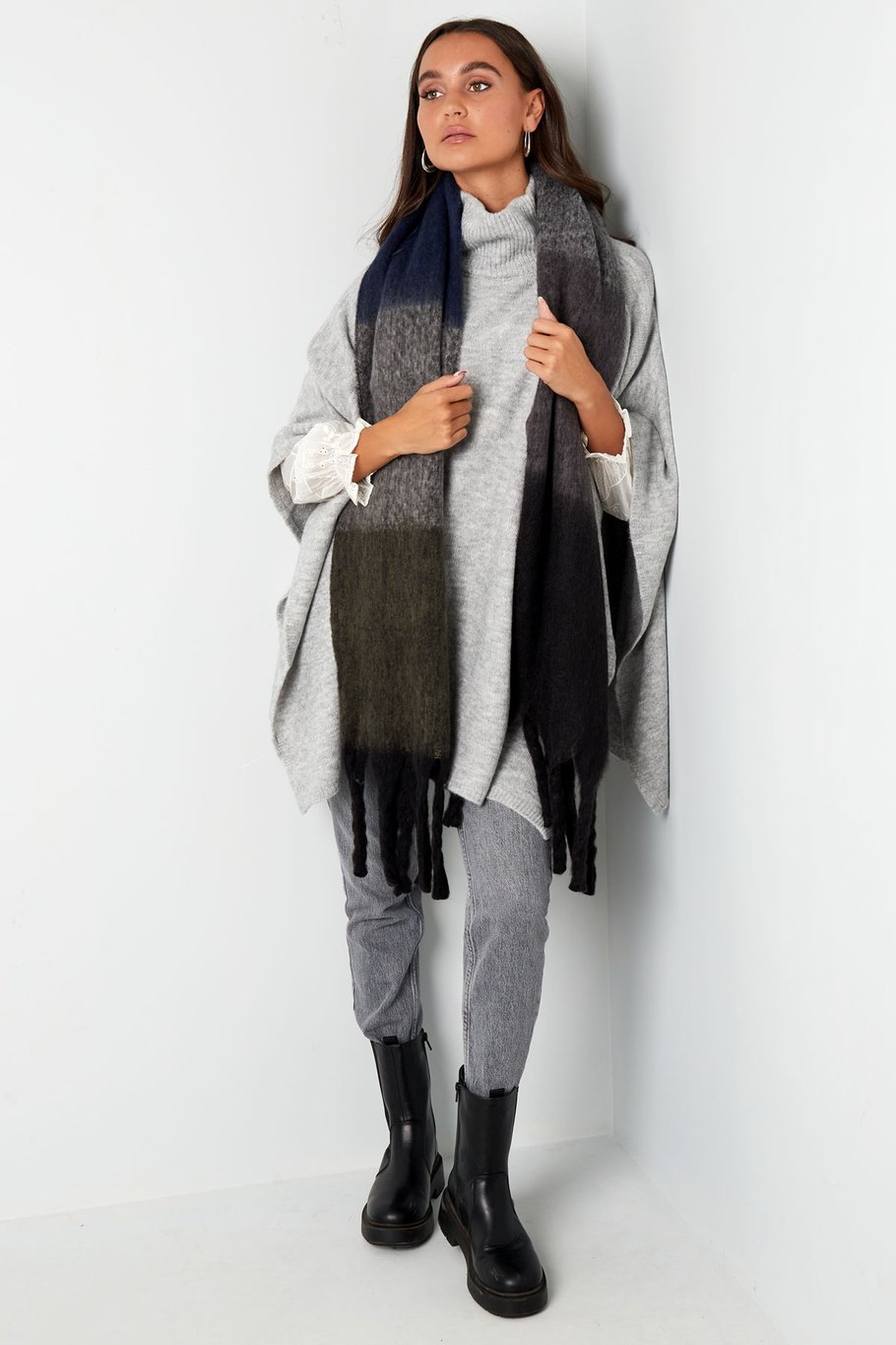 Schal helle Farben Rosa Polyester Bild4